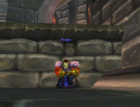 Arago sitting pensively outside of Gilneas City Screen shot 2011-12-20 at 1.13.50 PM